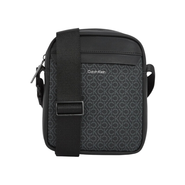 Calvin Klein Heren tas met knopen en vakken Calvin Klein Zwart Schoudertas Met Logoprint large