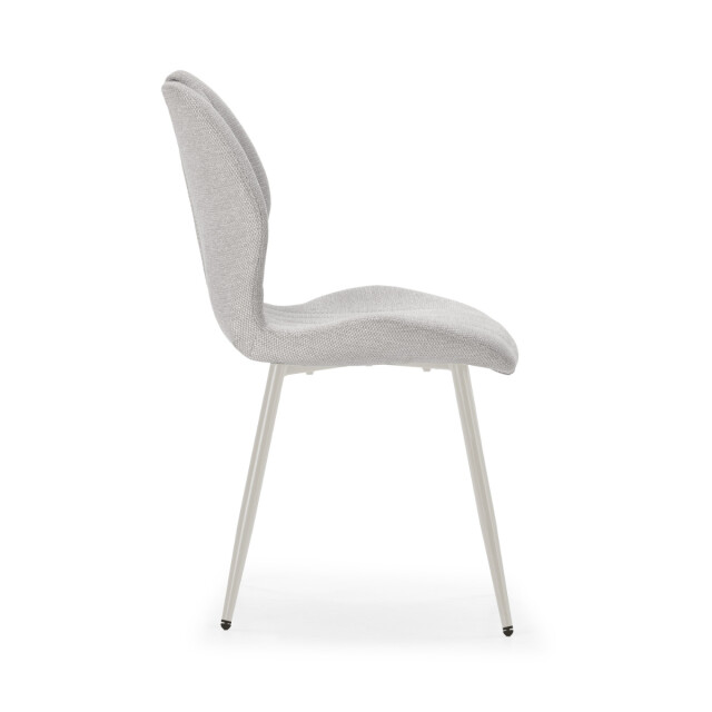 CaliCosy Set van 4 stoelen in stof met zwarte metalen poten l48 cm muli 3078791 large