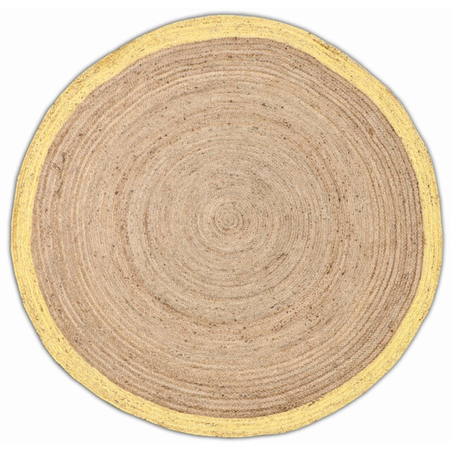 Velaar Vloerkleed jaipur jute rond tapijt 100% jute geel- 150 cm rond 3172154 large