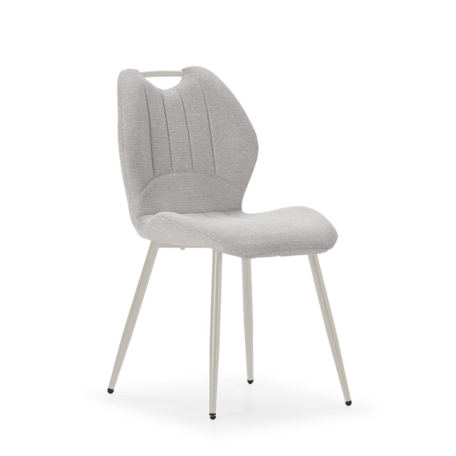 CaliCosy Set van 4 stoelen in stof met zwarte metalen poten l48 cm muli 3078791 large