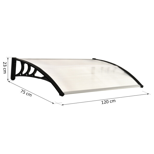 4goodz Outsunny deurluifel 120x75cm van polycarbonaat 3172232 large