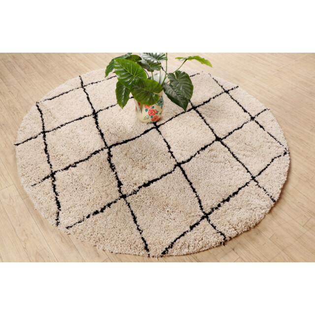 Velaar Vloerkleed berlin hoogpolig rond wit 200 cm rond 3172146 large