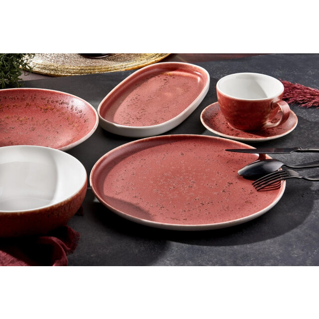 Rinart Serveerschaal rosa porselein 30 cm set van 2 3069006 large
