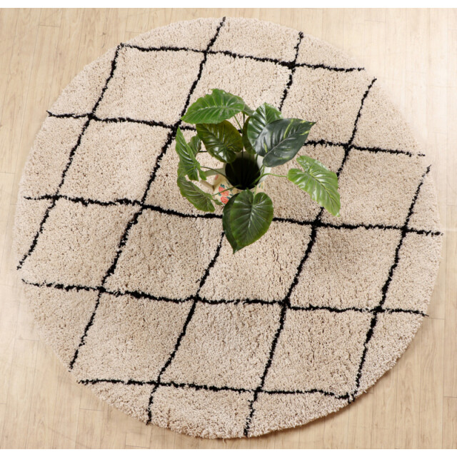 Velaar Vloerkleed berlin hoogpolig rond wit 200 cm rond 3172146 large