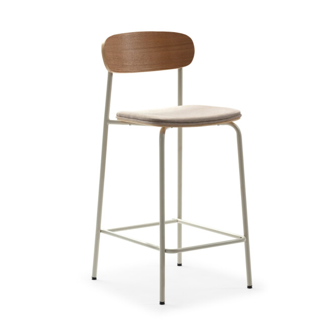 CaliCosy Set van 2 krukken in stof met zwarte metalen poten h66 cm adriana 3079148 large