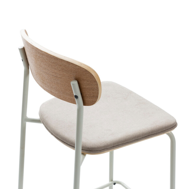 CaliCosy Set van 2 krukken in stof met zwarte metalen poten h66 cm adriana 3079148 large