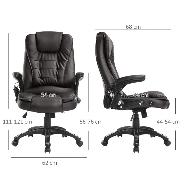 4goodz Luxe massagestoel bruin met warmtefunctie 3172057 large