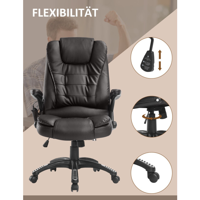 4goodz Luxe massagestoel bruin met warmtefunctie 3172057 large