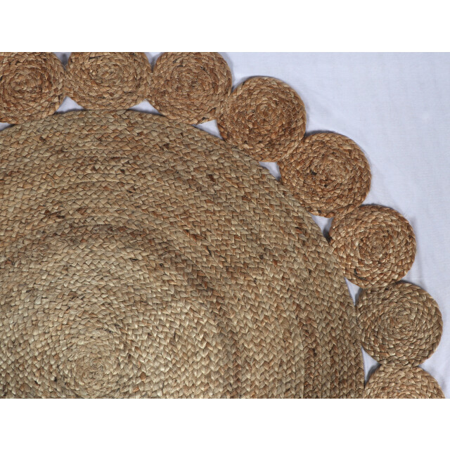 Velaar Vloerkleed jaipur jute rond tapijt 100% jute natur- 120 cm rond 3172140 large