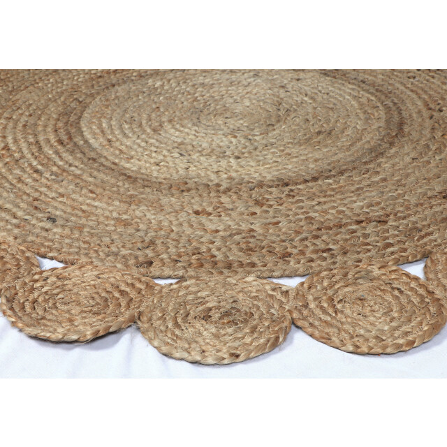 Velaar Vloerkleed jaipur jute rond tapijt 100% jute natur- 120 cm rond 3172140 large
