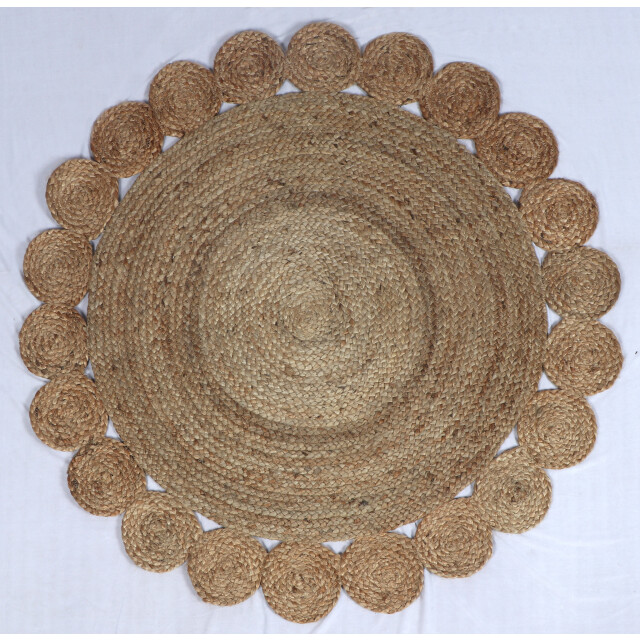 Velaar Vloerkleed jaipur jute rond tapijt 100% jute natur- 120 cm rond 3172140 large