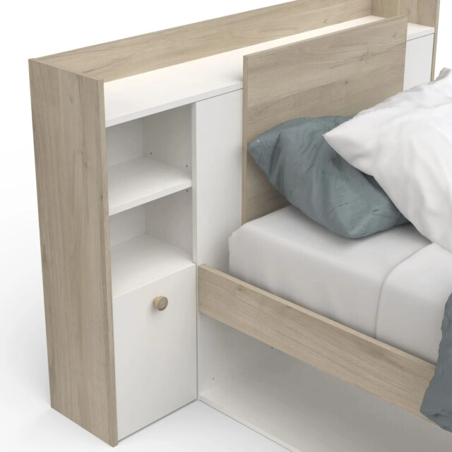 CaliCosy Bed van 90x190/200 cm met 1 lade en 1 vak l124,5 cm 2937230 large