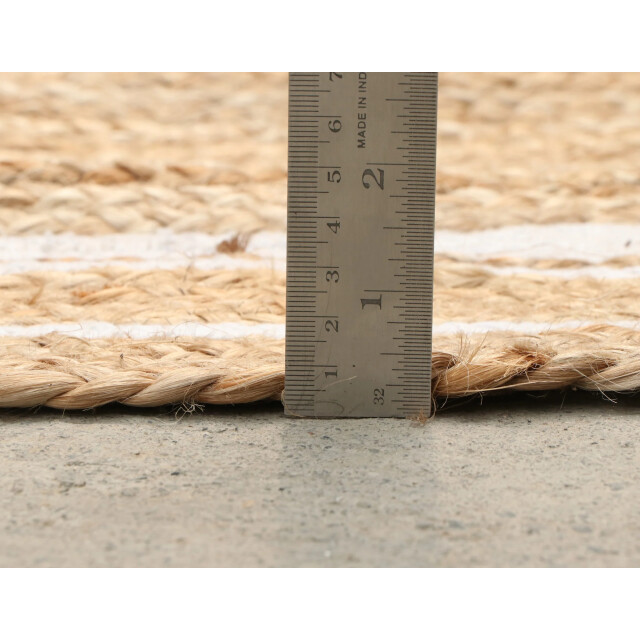 Velaar Vloerkleed jaipur jute rond tapijt 100% jute natur wit- 200 cm rond 3172149 large