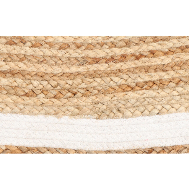 Velaar Vloerkleed jaipur jute rond tapijt 100% jute natur wit- 200 cm rond 3172149 large
