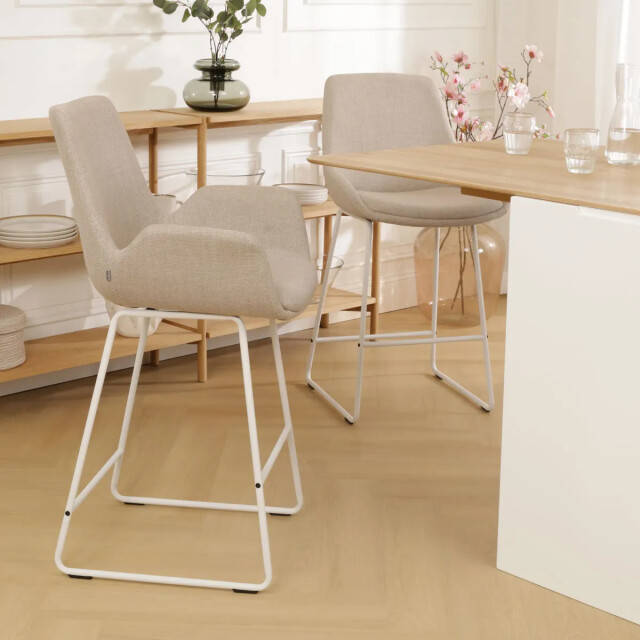 Nolon Nino-eef barkruk wit onderstel 75 cm 2794732 large