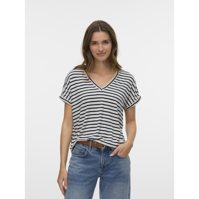 Vero Moda Vmholly ss v-neck top jrs 10324112 large