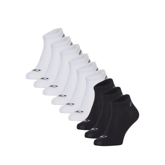 O'Neill Heren / dames sneakersokken 9-pack wit/zwart 730003-9P-WIT/ZWART large