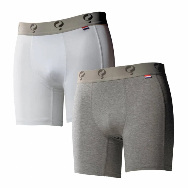 Q1905 Boxer 2-pack white / grey QMU-8000WG-S large