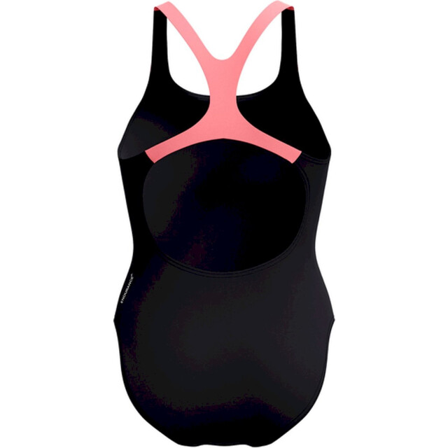 Speedo eco medley logo medalist 1p bla/ora wedstrijd badpak dames oranje-zwart 068131_479-38 large
