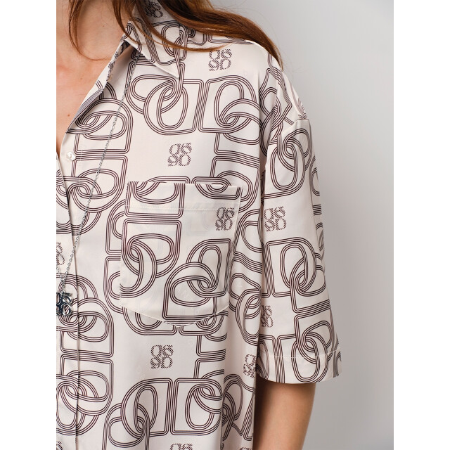 Dante 6 D6 peju logo printed long blouse D6 Peju Logo Printed Long Blouse/Butter Cream 1175 large