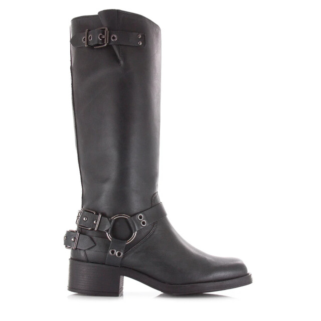 Poelman Hoge leren biker boots met rits cowboy laarzen dames LPMODULAR-38POE large