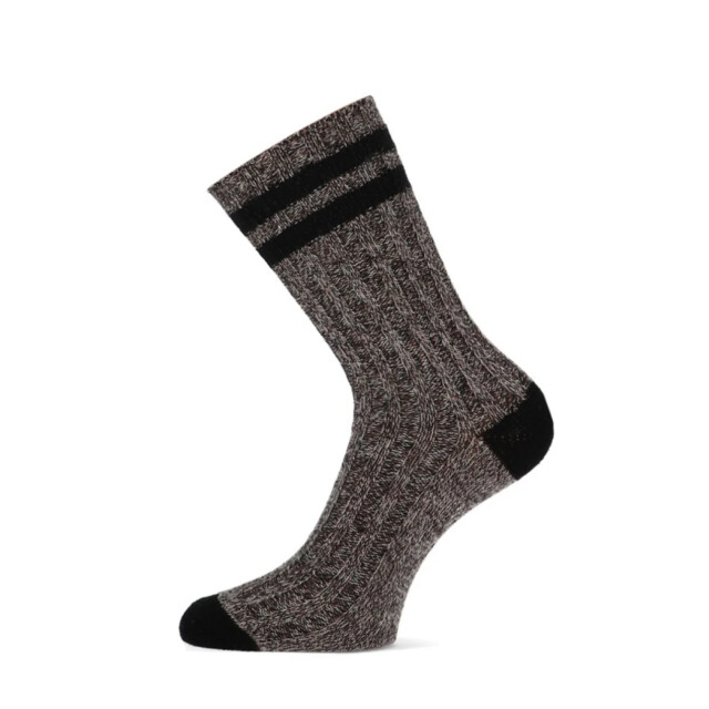 MARC MARCS Anouk black mel katoenen damessokken geen unisex 82163 6990 large