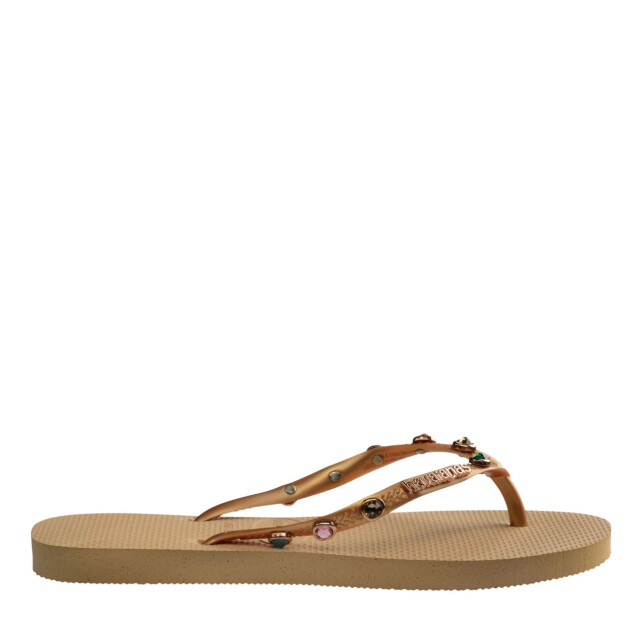 Havaianas slim luxury gold | swarovski teenslippers dames 4149285.0570 large