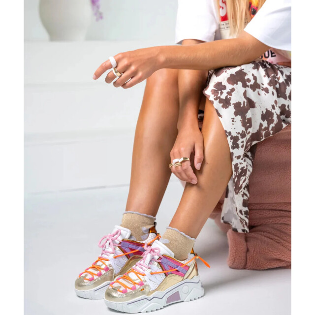DWRS Label Dwrs orion metallic sneakers /wit lage sneakers dames J6870-03 7151 large
