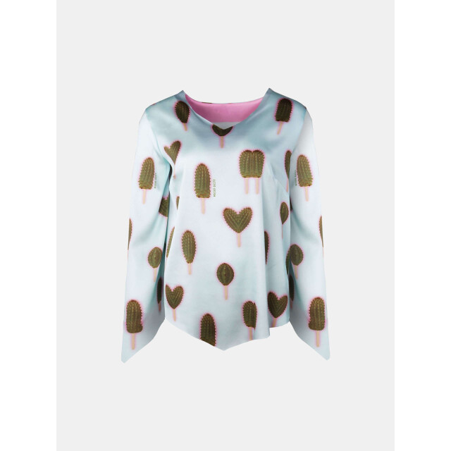 Mucho Gusto ® blouse genua cactus hartenprint MUCHO GUSTO® Blouse Genua Cactus Hartenprint large