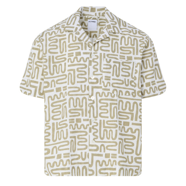 J.C. Rags casual overhemd met korte mouwen alberto 095847-003-M large