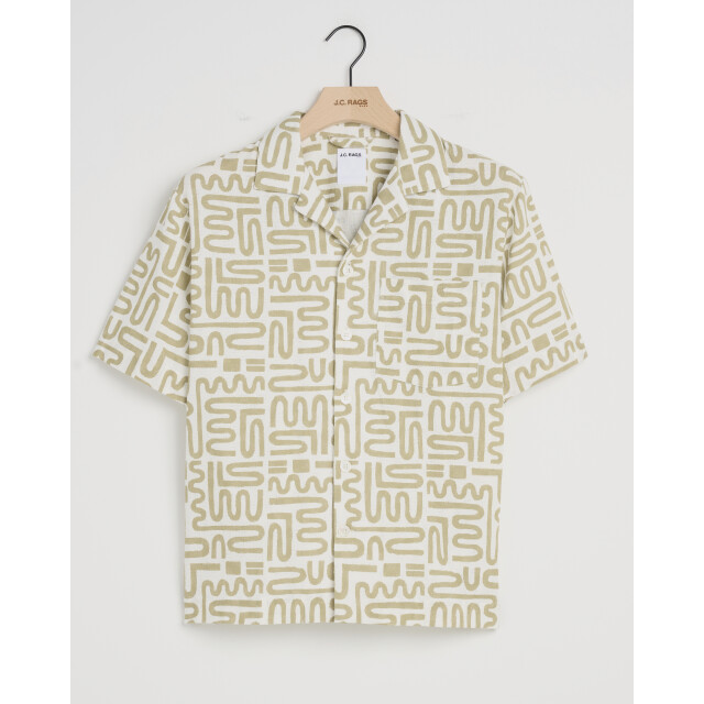 J.C. Rags casual overhemd met korte mouwen alberto 095847-003-M large
