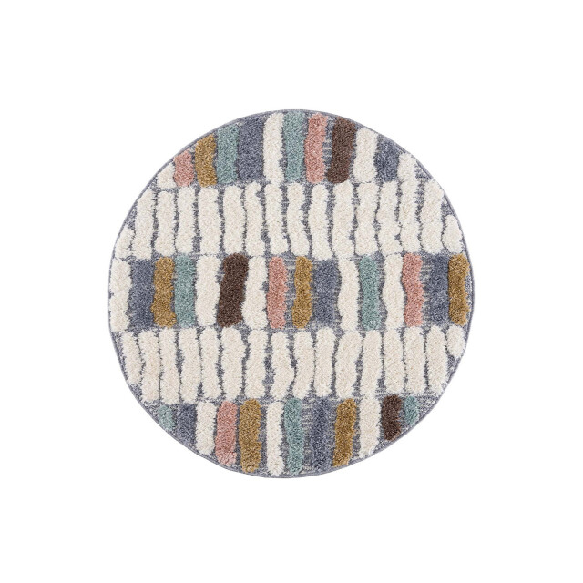 Muratap Vloerkleed focus patty rond hoogpolig fluffy scandinavisch - 3172465 large