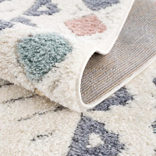 Muratap Vloerkleed focus anime rond hoogpolig fluffy scandinavisch multikleur 3172454 large