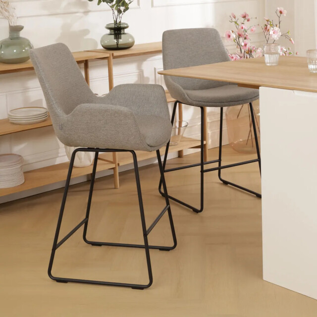 Nolon Nino-eef barkruk warm zwart onderstel 65 cm 2878230 large