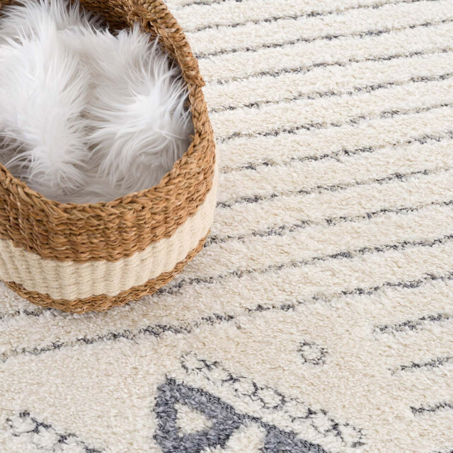 Muratap Vloerkleed focus anime rond hoogpolig fluffy scandinavisch multikleur 3172454 large