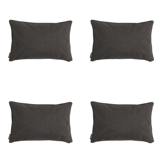 Madison sierkussen dark grey canvas eco+ ca. 30x50 cm set van 4 3083102 large
