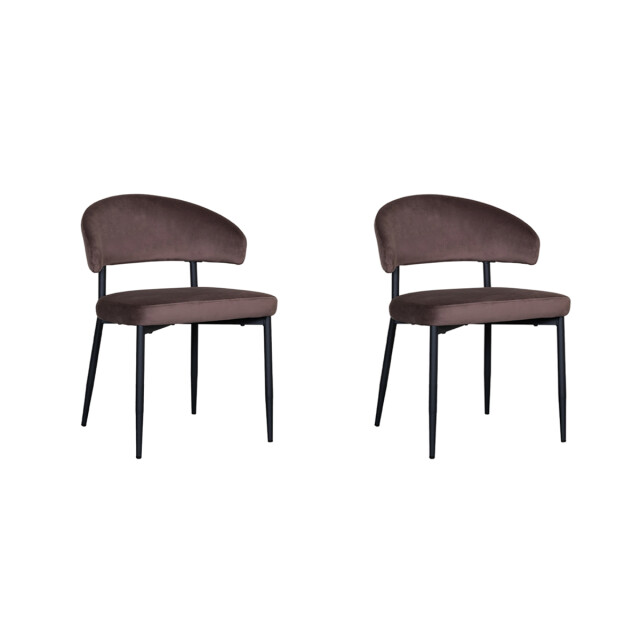 Label51 Eetkamerstoel bliss - fluweel set van 2 3172682 large