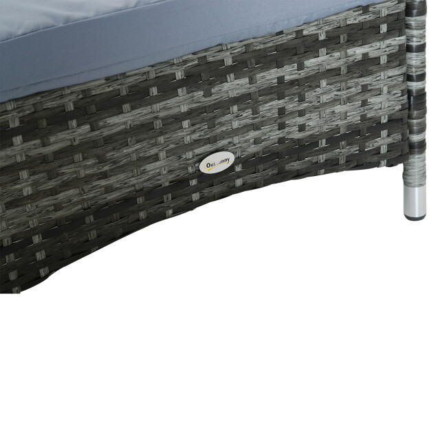4goodz Ligbed poly-rotan verrijdbaar zonnebed ligstoel rotan 3172742 large
