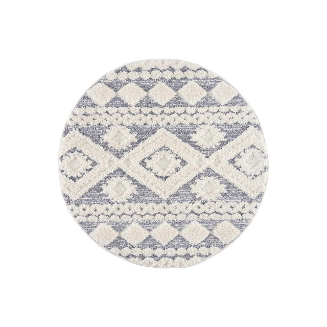 Muratap Vloerkleed focus style rond hoogpolig fluffy scandinavisch grijs 3172501 large