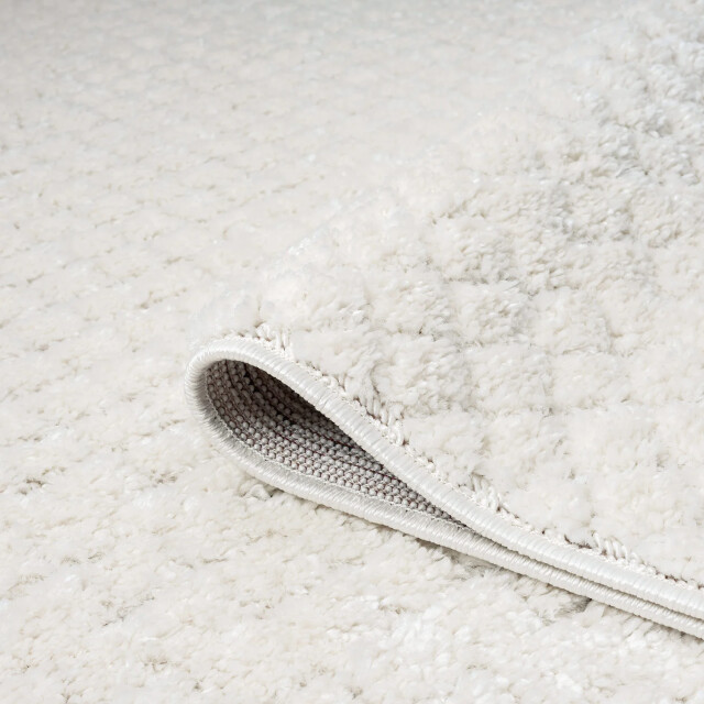 Muratap Outlet rond vloerkleed focus uni fluffy creme- 160 cm rond 3246048 large