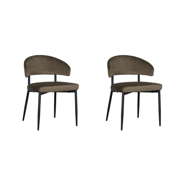 Label51 Eetkamerstoel bliss hunter fluweel set van 2 3172681 large