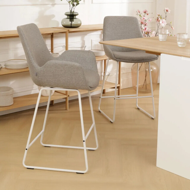 Nolon Nino-eef barkruk warm wit onderstel 65 cm 2878228 large