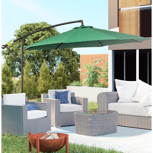 4goodz Outsunny zweefparasol Ø3 mtr met draaimechanisme - 3172741 large