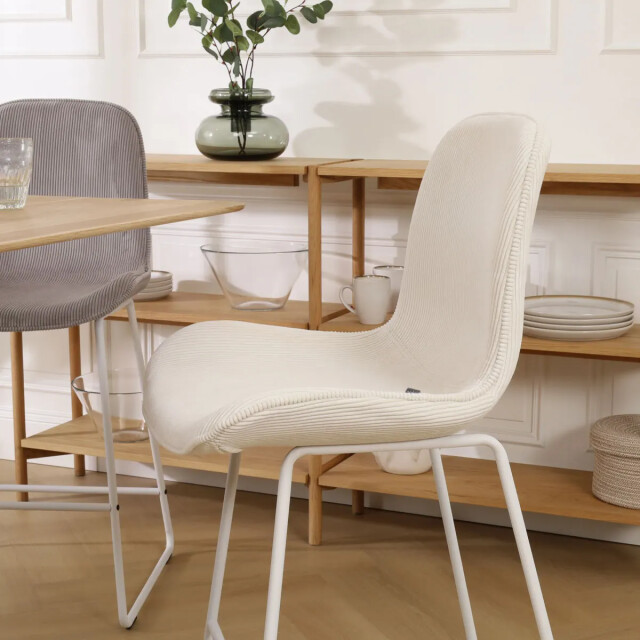 Nolon Nino-fé barkruk rib creme wit onderstel 75 cm 2393222 large