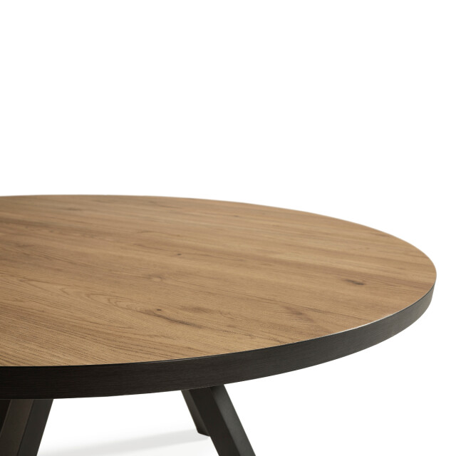 CaliCosy Ronde tafel met zwarte metalen poten l120 cm beni 3078860 large