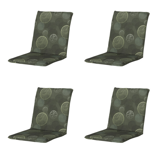 Madison stapelstoelkussen circle green ca. 97x49 cm set van 4 3083579 large