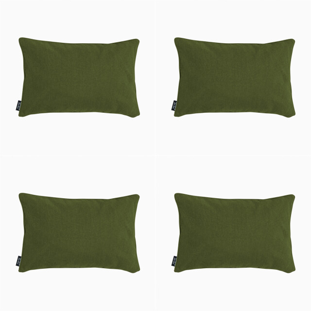Madison sierkussen moss green canvas eco+ ca. 30x50 cm set van 4 3083099 large