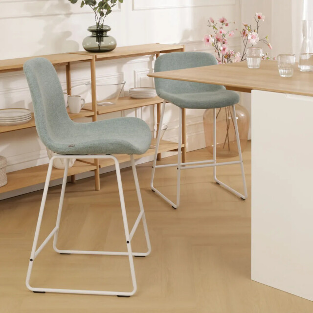 Nolon Nino-fé barkruk zacht wit onderstel 65 cm 2027499 large