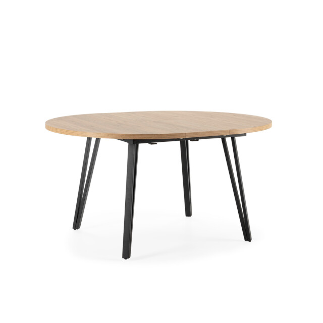 CaliCosy Uitschuifbare ronde tafel van 120 tot 150 cm met zwarte metalen poten cleo 3078858 large