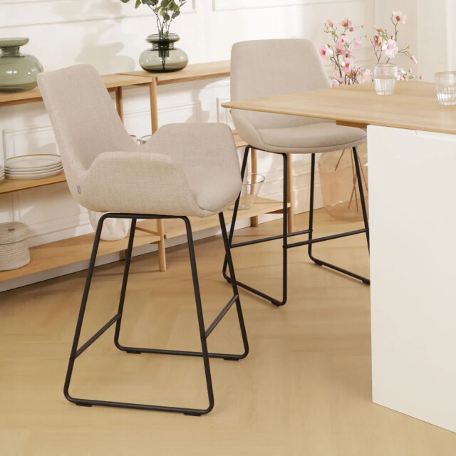 Nolon Nino-eef barkruk zwart onderstel 65 cm 2794727 large